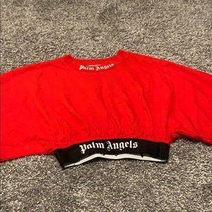 palm angels cropped t shirt